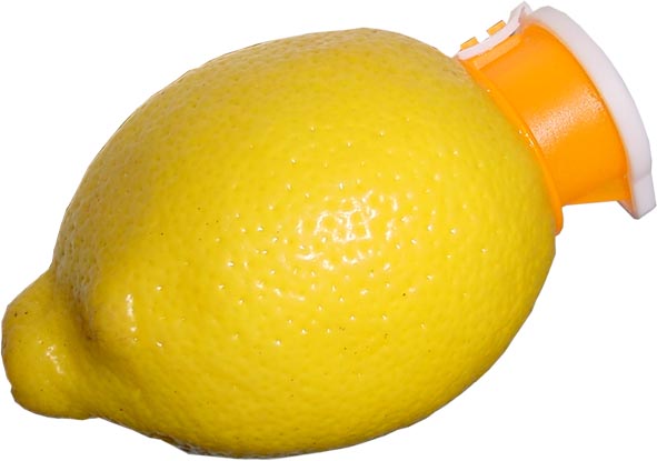 Zitrone mit Ausgießer